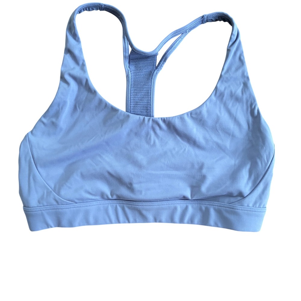 Athleta Sports Bra Women Size M Periwinkle Blue Athleisure Sporty Pilates Gym